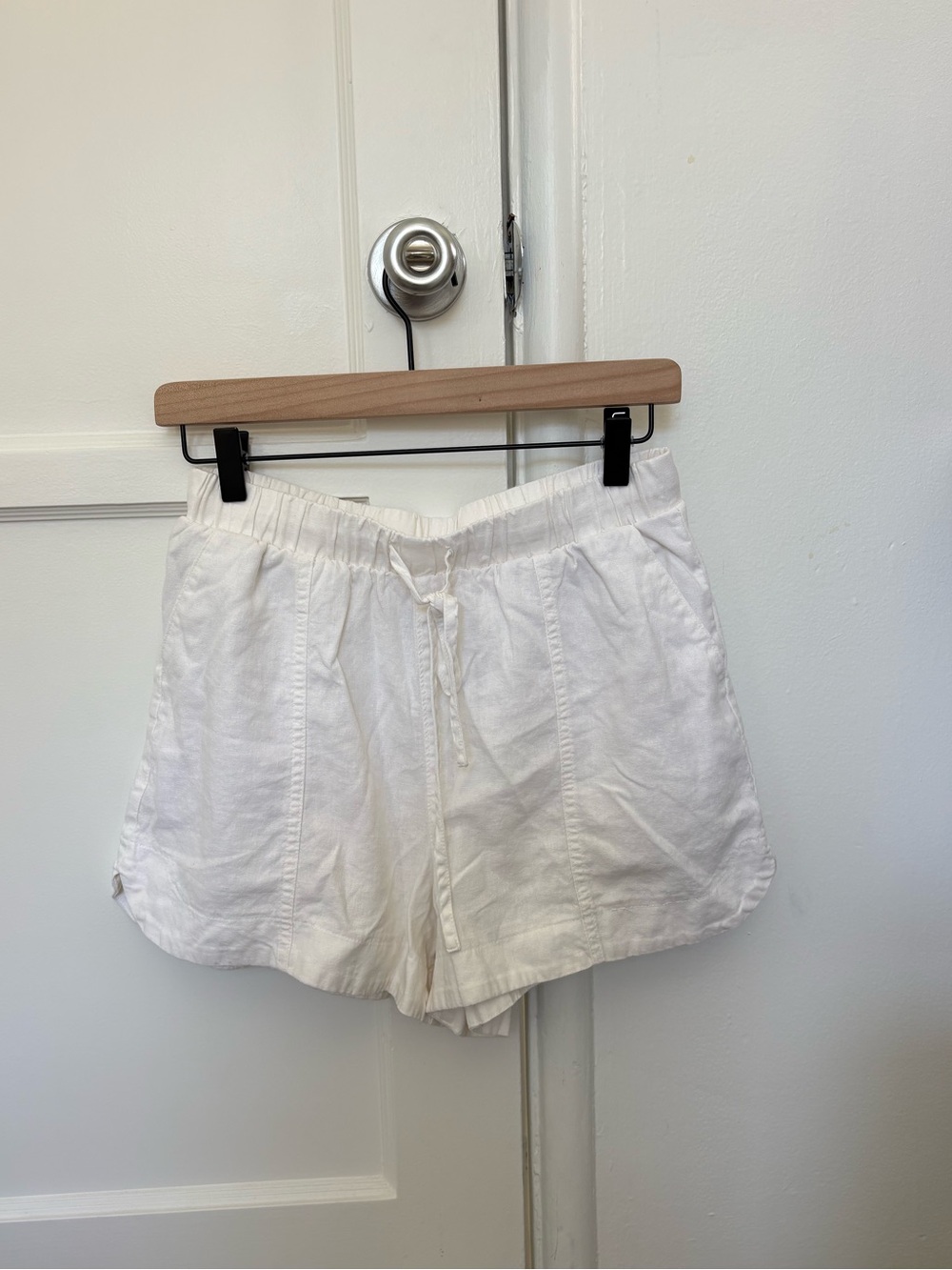 Target White Linen-Blend Shorts